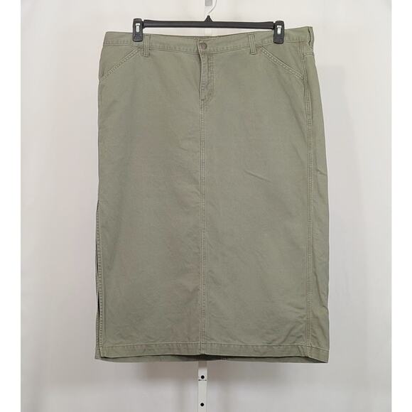 Levi's Dresses & Skirts - Vintage Y2K Levi's Skirt Surplus Green Maxi Side Slit Women's Size 22